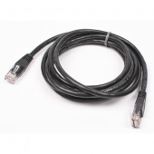 Кабель Patch Cord RJ45, UTP, Cat-5e, PVC, 2m, черный Gembird PP12-2M/BK