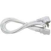 Кабель питания PC Cablexpert PC-186W-VDE, 1.8м, Schuko- C13, VDE, 10А, белый