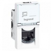 Модуль розетки компьютерной RJ-45, кат. 6, UTP, 1М, белый, Моsaic Legrand 76561