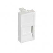 Вставка для 1 модуля Keystone 45x22.5, со шторкой NETLAN EC-IMH-1-WT