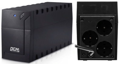 Источник бесперебойного питания Powercom Raptor RPT-1000A EURO (1000ВА, 600Вт, линейно-интерактивный