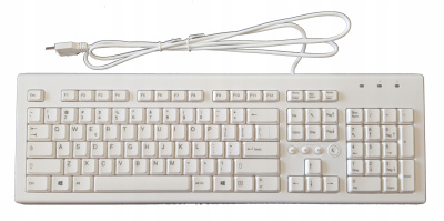 Клавиатура HP PR1101U, без русской раскладки, USB (904367-L31) белая