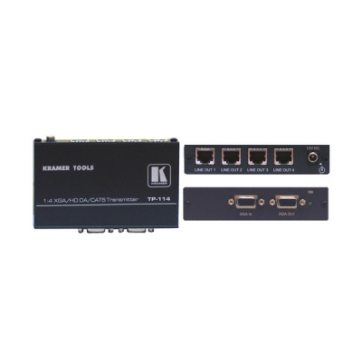 Передатчик Kramer TP-114 VGA в витую пару (TP) с 4 выходами, с проходным выходом VGA