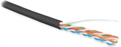 Кабель UTP кат. 5E Hyperline UTP4-C5E-SOLID-OUTDOOR-LSZH-BK