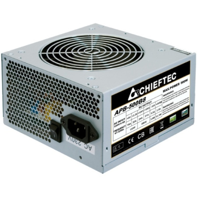 Блок питания Chieftec Value APB-500B8 (500W, 24PIN(20+4), 8PIN(4+4), 3SATA, 2MOLEX, 2PCI-E(6+2), 120