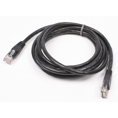 Кабель Patch Cord RJ45, UTP, Cat-5e, PVC, 2m, черный Gembird PP12-2M/BK